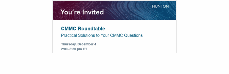 CMMC Roundtable – Practical Solutions to Your CMMC Questions