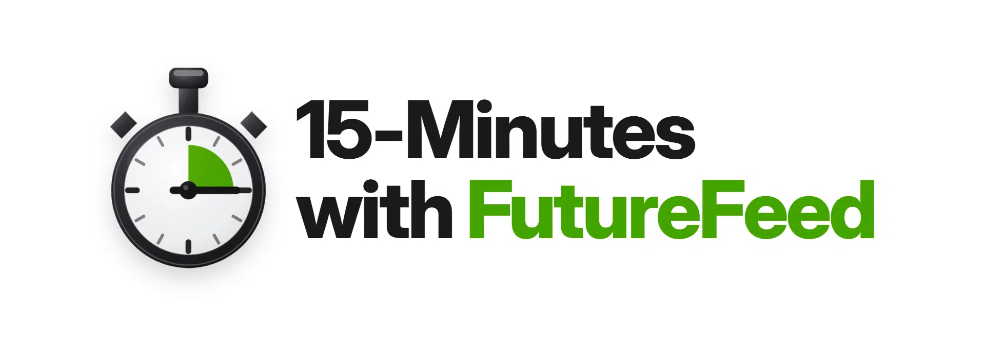 Promotional graphic for the 15 Minutes with FutureFeed open question and answer session